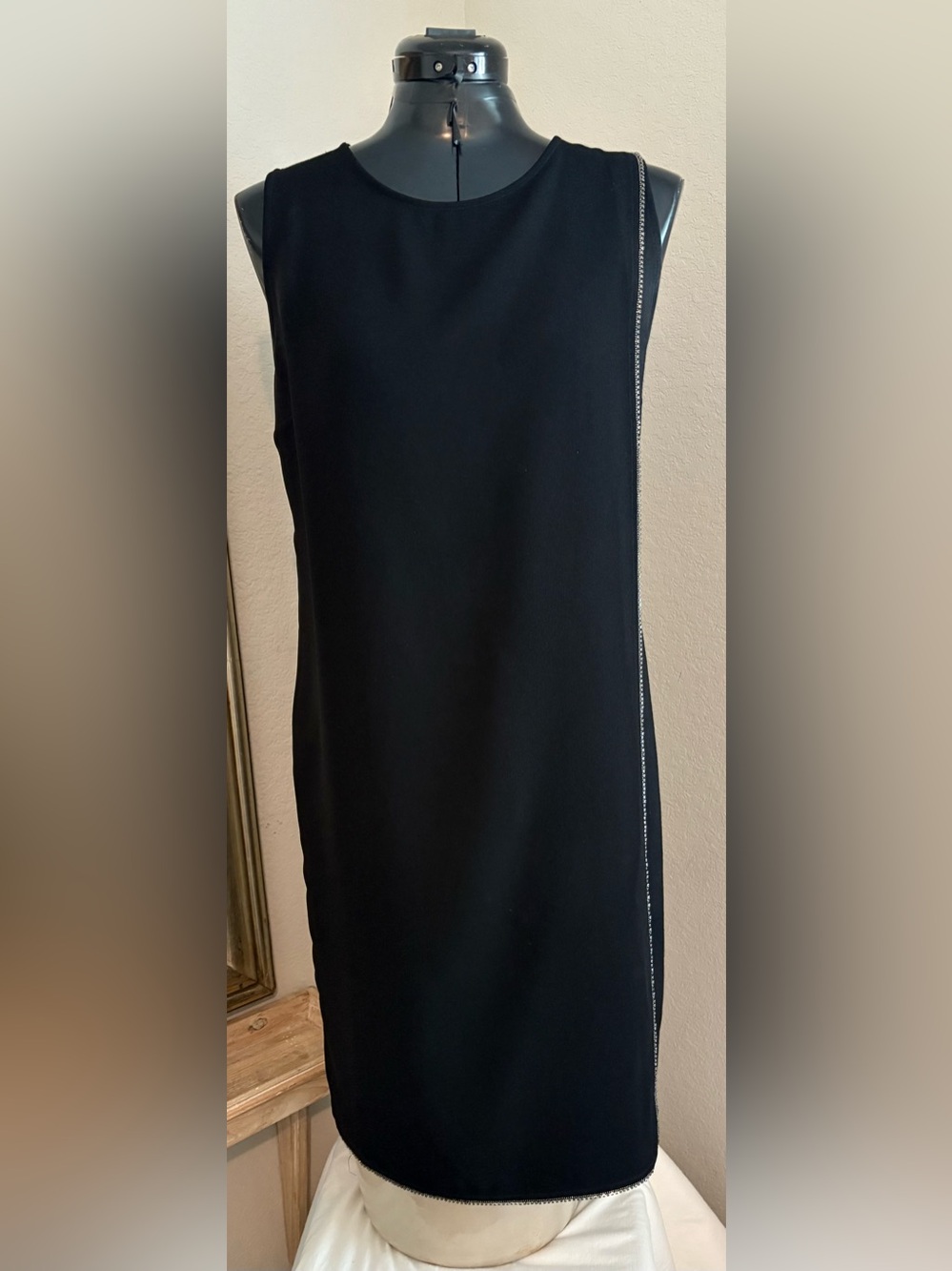 Chicos Women’s Black Rinestone Sleeveless Dress Size 6